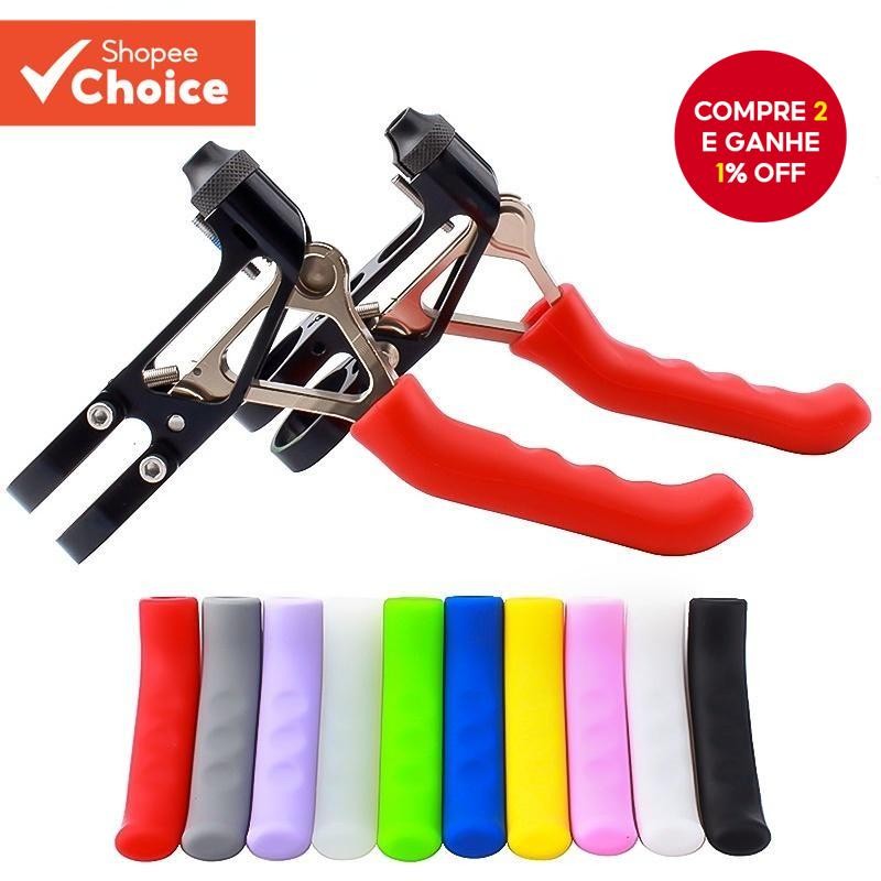 1 Par De Capas De Aperto De Freio De Bicicleta , Protetores De Alavanca Silicone Antiderrapantes Com