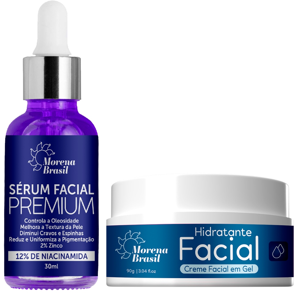 Niacinamida + Creme Gel Morena Brasil  – Tratamento Diário para Pele Mista e Oleosa