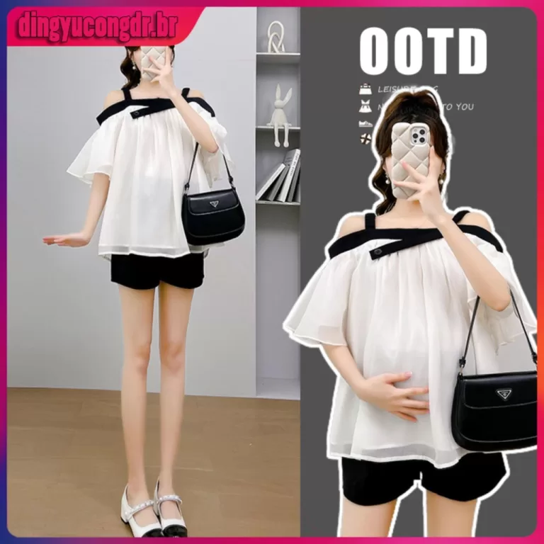 Mulheres grávidas Plus Size terno Casual versão 