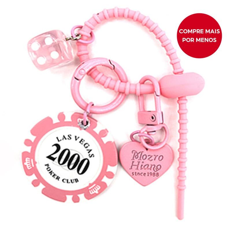 1pc Chaveiro Redondo Moda Mochila Charme Versátil Pendurado Pingente Bonito Decoração