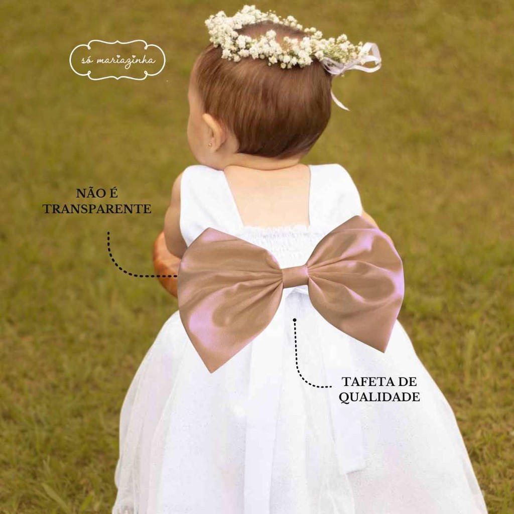 Laço Estruturado Traseiro acessorio para vestido Dourado REF4204