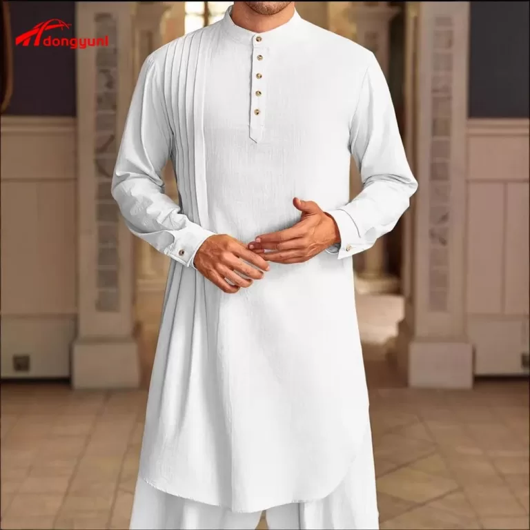 [deryu] Kaftan Masculino De Linho De Algodão Mang