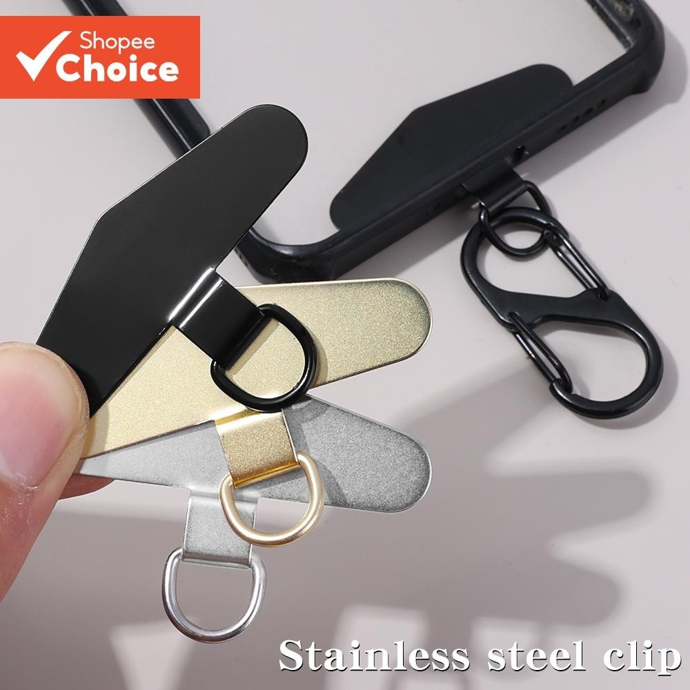 Cordão De Telefone Anti-Perda De Metal-Clipe De Cartão Removível E Alça Universal