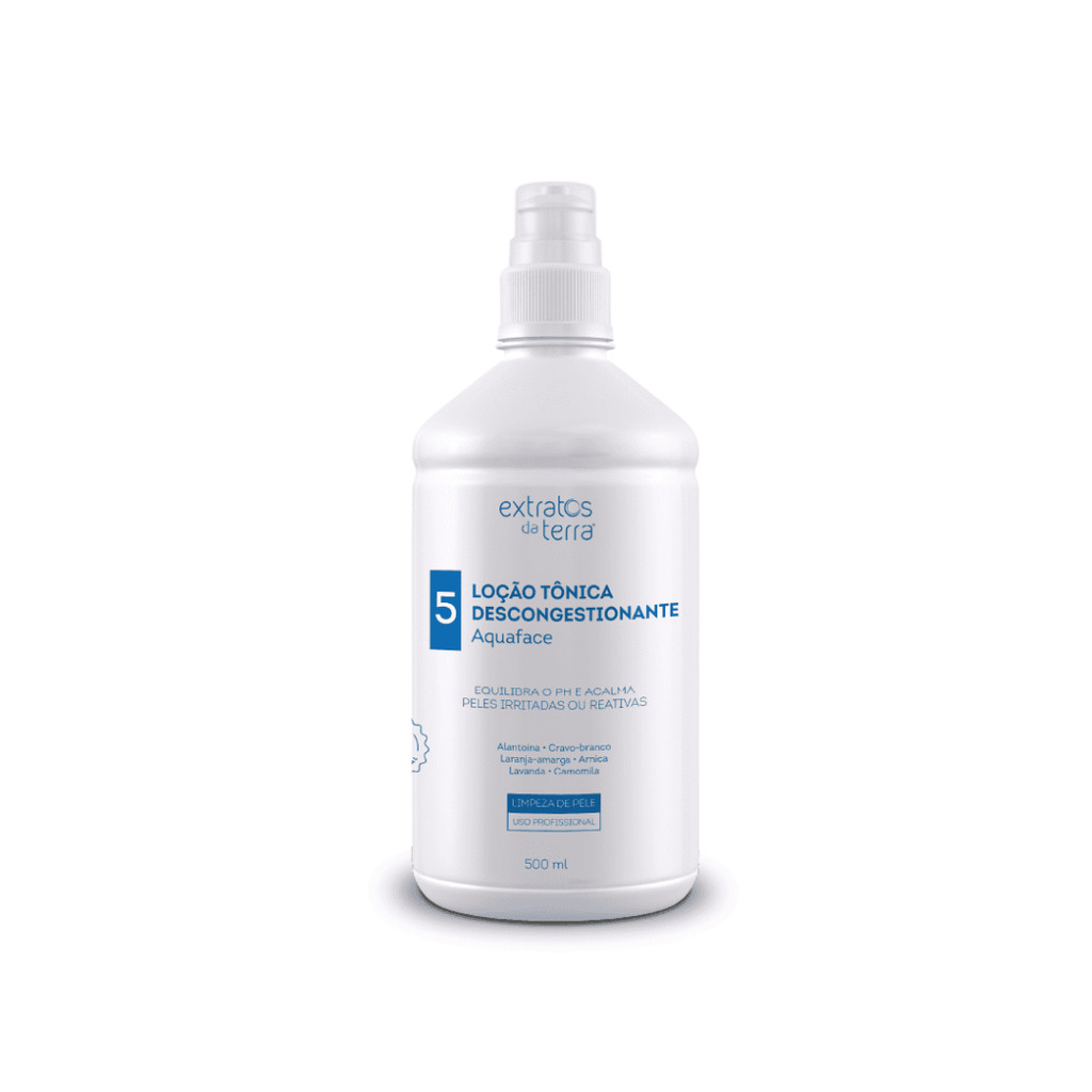 Loção Tônica Descongestionante Aquaface 500 ml Extratos da Terra