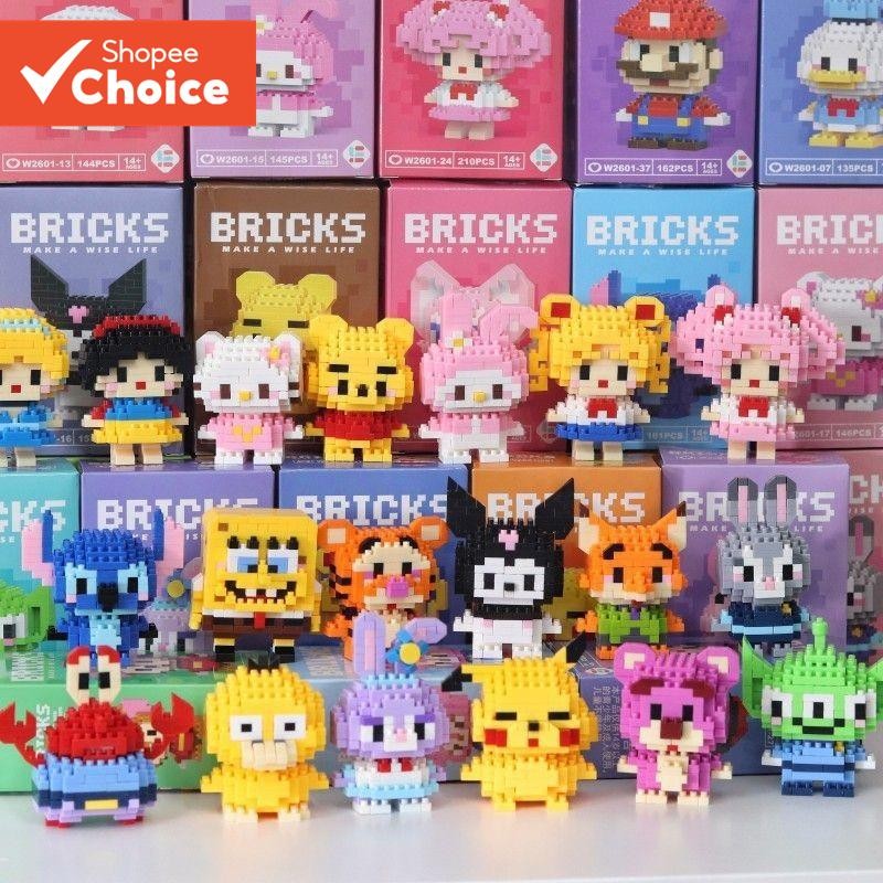 Conjunto De Micro Blocos De Construção , Estatuetas De Desenhos Animados DIY , Brinquedos De Quebra-