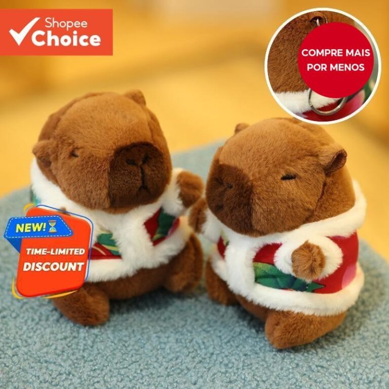 1 peça bonito capivara chaveiro boneca de pelúci
