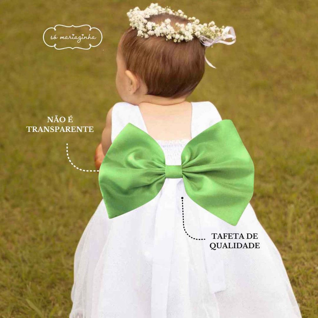 Laço Estruturado Traseiro acessorio para vestido Verde Cha REF4204