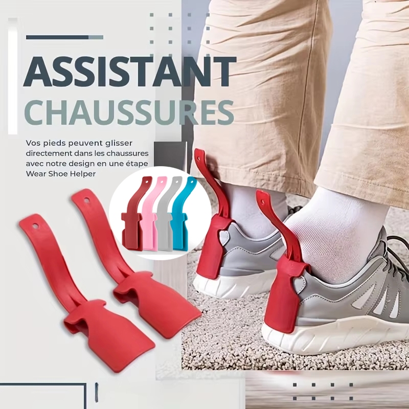 1/2 Pçs Sapato Ajuda Preguiçoso Sapatos Ajudante , Chifre De , Calçadeira De Plástico De Elevação Se