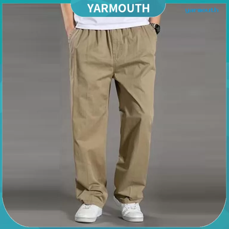 [YAR] Calças Masculinas De Trabalho Com Bolsos , 