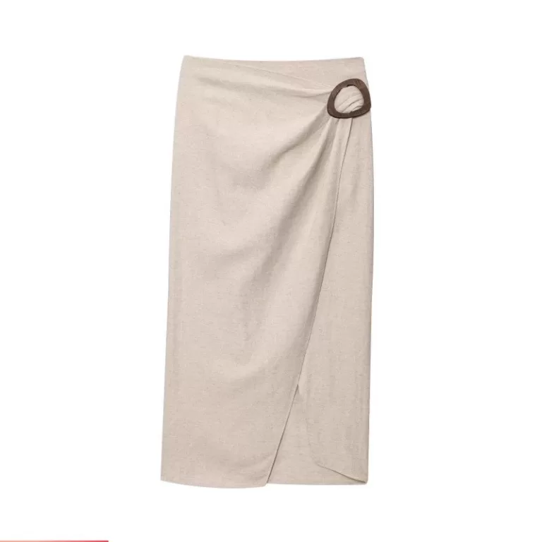 Nova saia Midi feminina estilo europeu americano c