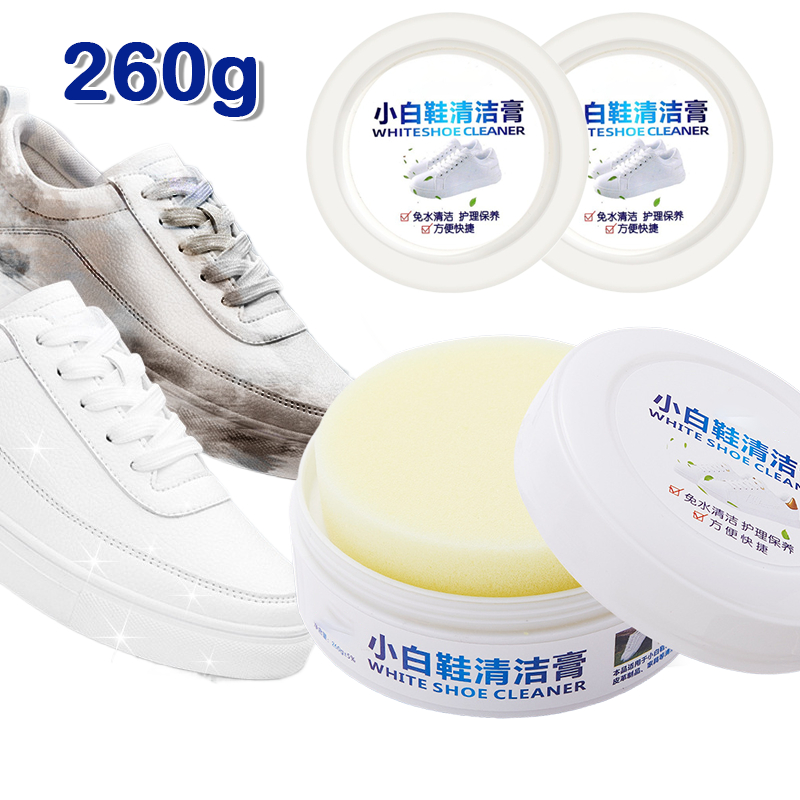 Limpador de Manchas 260g para Sapatos Brancos e Tênis, Branqueador Remove Manchas Difíceis, Pasta pa