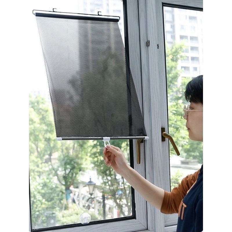 Cortina Blackout Ventosa Para Sol Janela Carro Protetor Solar Persiana Retrátil