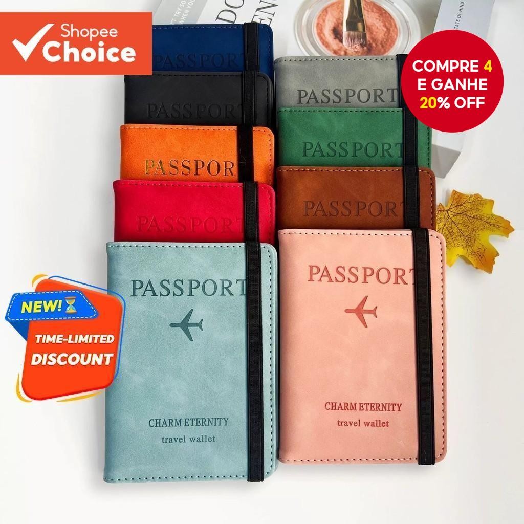 Pacote De Passaporte , Porta-Bilhetes , Capa De Couro Pu Proteção Para Viagem ,