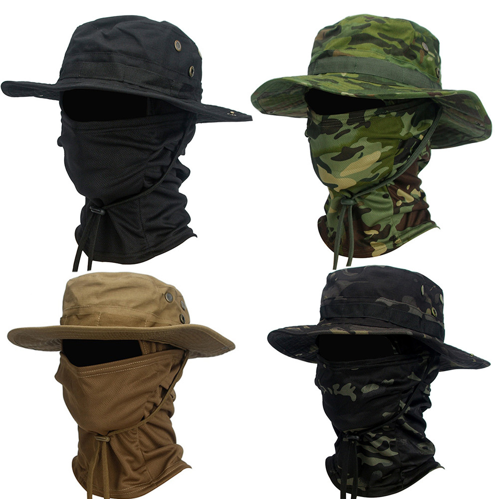 Boonie Chapéu Balaclava Terno Dobrável Macio Proteção Solar Boné De Pesca Respirável Pescador Ao Ar