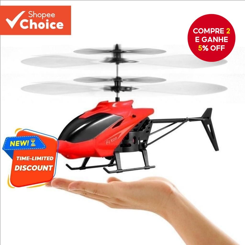 Aeronave De Controle Remoto Recarregável Com Detecção De Helicóptero Bidirecional Pendurado Interno