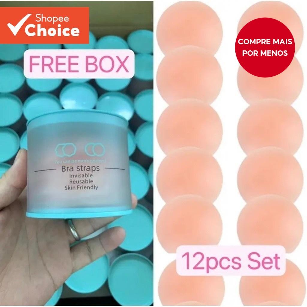 Capas De Silicone Reutilizáveis Para Mamilos , 12 Peças  Almofadas De Sutiã Invisíveis Confortáveis