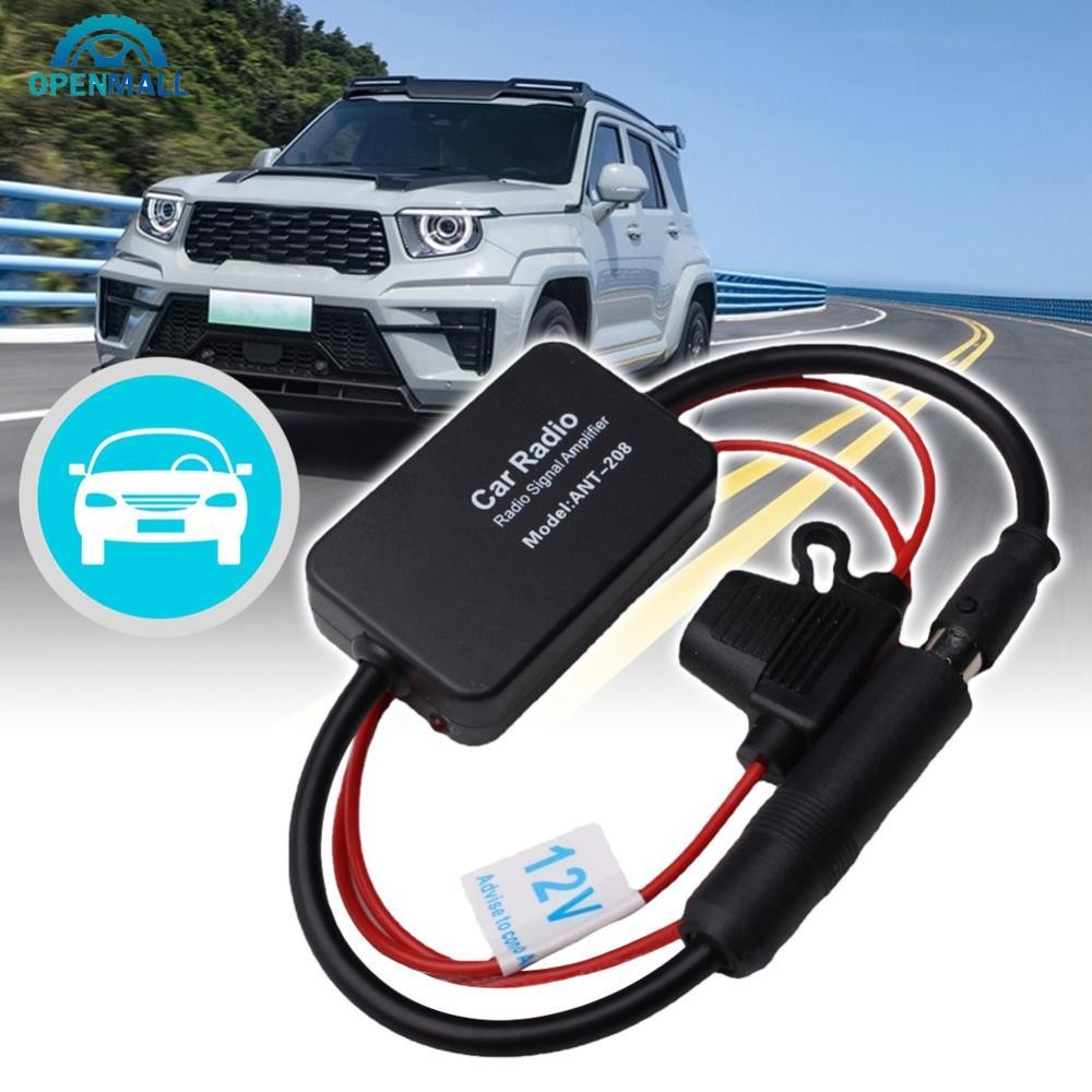 OPENMALL 12V Conjunto Amplificador De Sinal De Antena De Carro AM Rádio FM Anti-Interferência Melhor