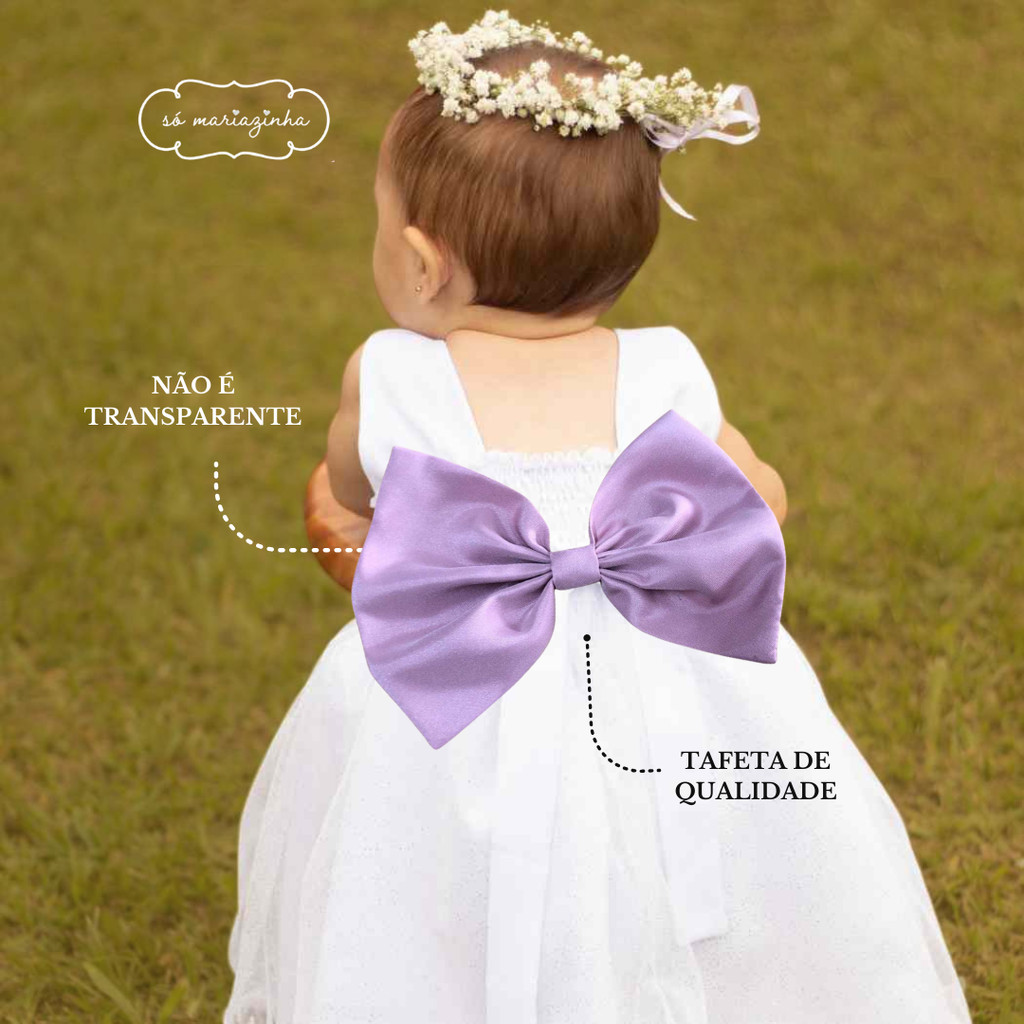 Laço Estruturado Traseiro acessorio para vestido  Lilas REF4204
