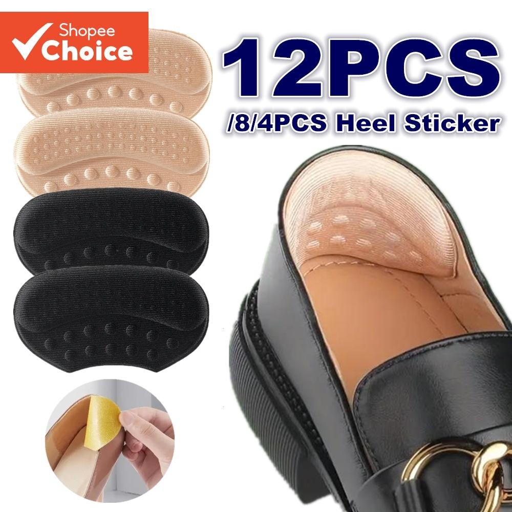 4/8/12 Unidades Adesivos De Salto Antiderrapante Proteção Alto Para Sapatos De Couro E Mocassins