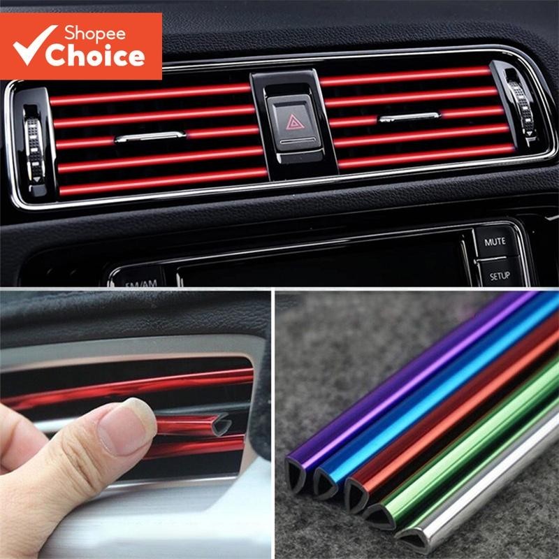 Saída De Ar Do Carro Tira Decorativa Porta Borda Canto Protetor AC Ventilação Modificação Console Ce