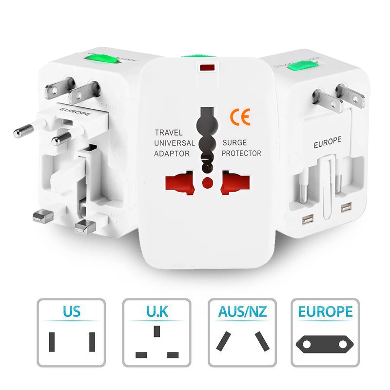 Adaptador Internacional Tudo-Em-Um universal adaptador Tomadas Plug global de viagem  + 150 Países