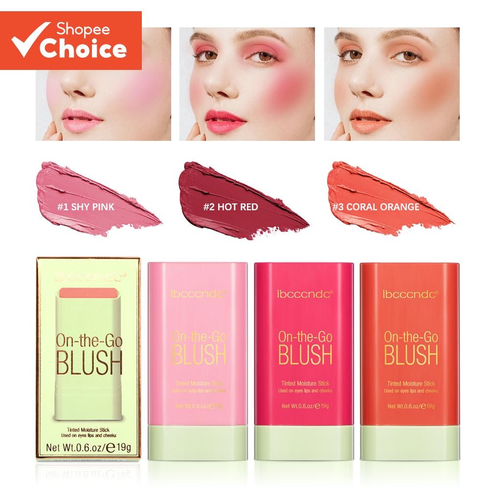 Batom Blush Multifuncional à Prova dÁgua, Longa Duração, Cor Fácil, Delicado, Hidratante e Não Remov