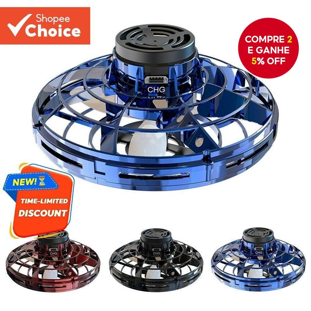 2025 LED Mini UFO Drone-Brinquedo Giratório Voador Controlado Manualmente Para Crianças E Adultos ,
