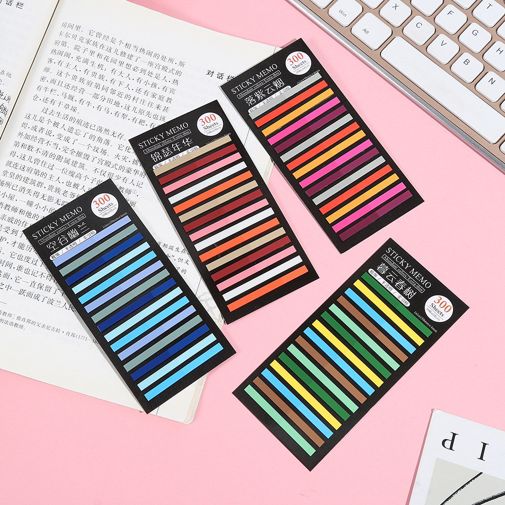 300 Folhas/pcs Posto Ultra-Fino Transparente Notas Adesivas Papelaria Etiquetas Solta Índice Digital