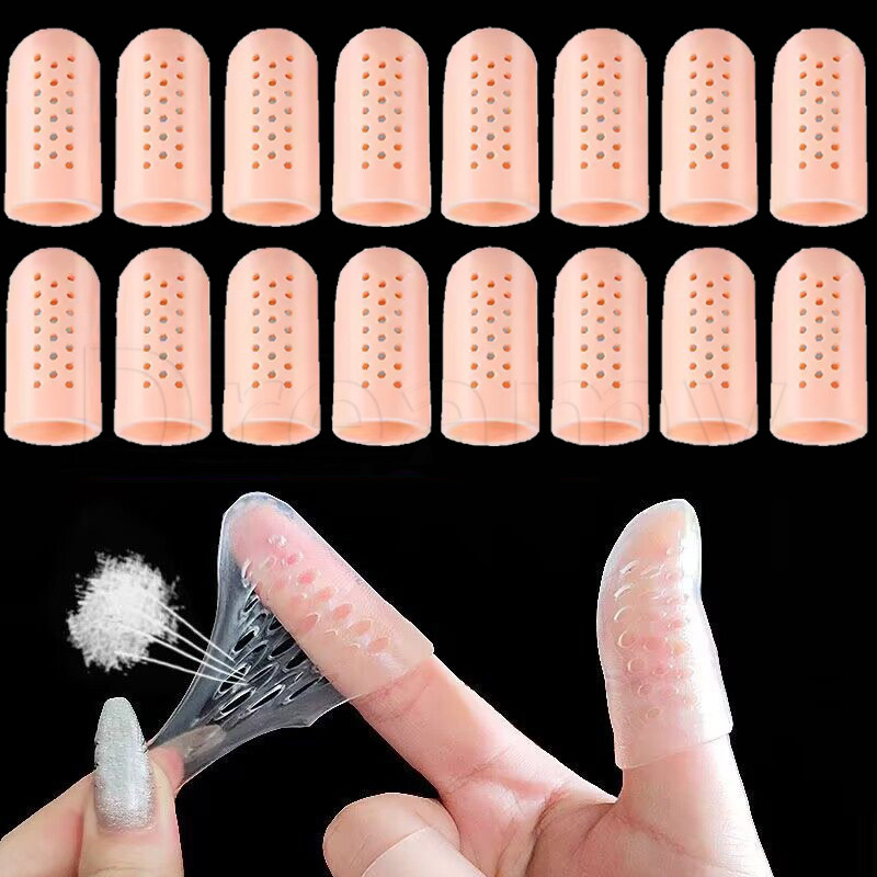 Capa Protetora De Silicone Para Dedos De 5 Unidades-Tampas De Dedo Macias E Respiráveis-Bolhas , Cal