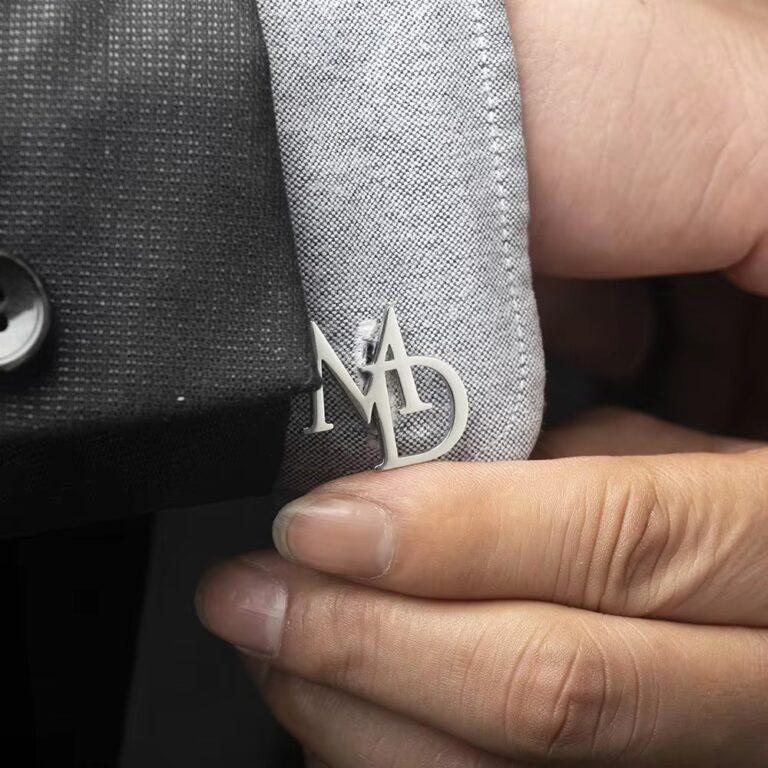 Botões De Punho Abotoaduras Gravadas Com Letras D
