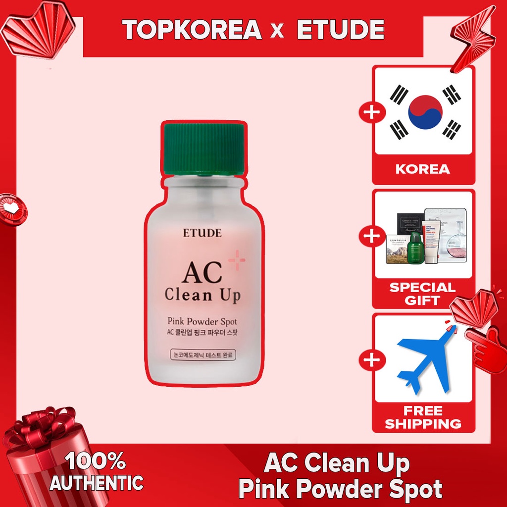 Casa Etude AC Clean Up Pink Powder Spot 15ml/TOPKOREA/Envio Da Coreia