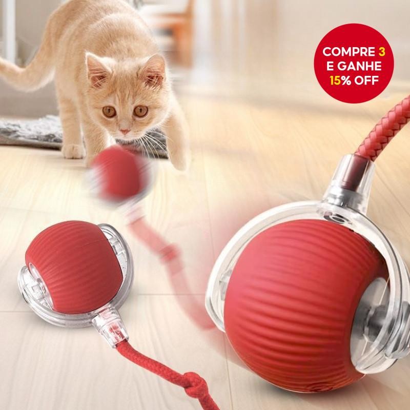 Bola Interativa Automática Para Gatos KittyFrolic , Brinquedo De Treinamento Elétrico Com Recurso De