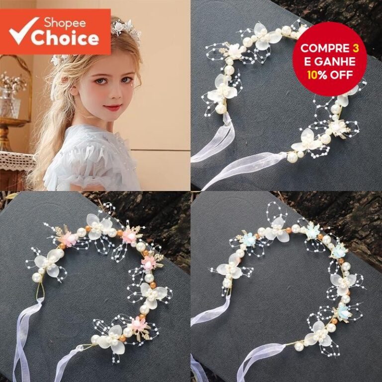 Conjunto De Faixa De Cabeça Com Coroa Floral Infa