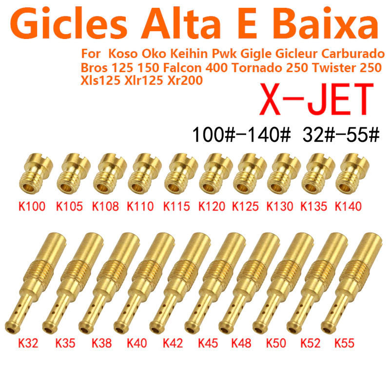 Kit 20 GiclêS Carburador Gigles Cg FAN Titan BROS125 150 Keihin Koso OKO PWK PWM CBX150 200 XR200 XL