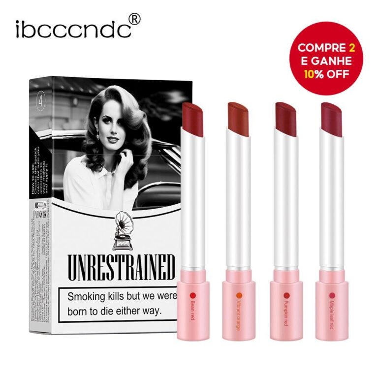 Conjunto de Batons Ibcccndc 4 Cores/Set, Batom Mat