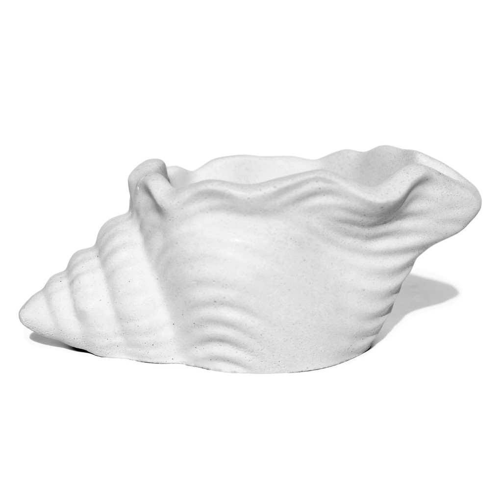 Porta Objetos Artesanal Concha Listras 11,5×7,5cm Em Resina Mineral