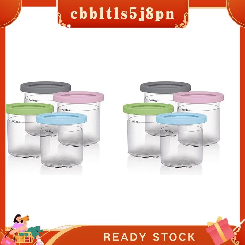 Copo De Sorvete 8x , Recipientes Com Tampas Para Ninja Creami Pints NC301 NC300 NC299AMZ Série Sorve