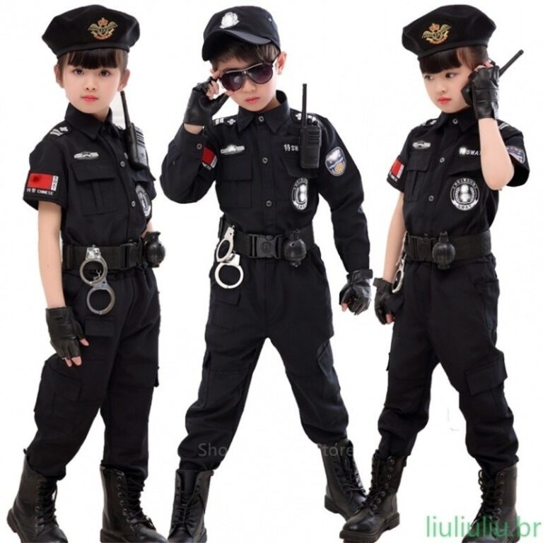 Especial Crianças Trajes De Polícia De Trânsito