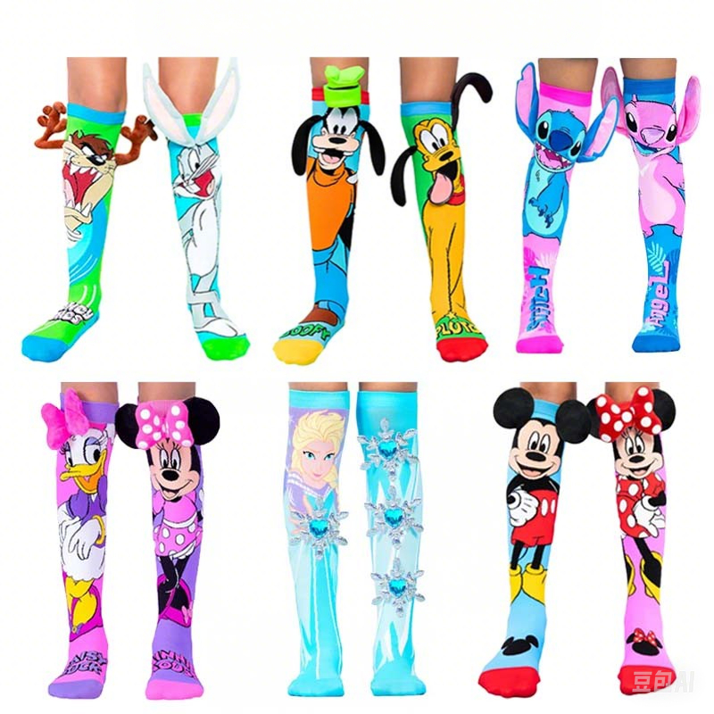 Cross-Border Venda Quente Popular Dos Desenhos Animados Meias Na Moda Colorido Figura De Alto Perfil