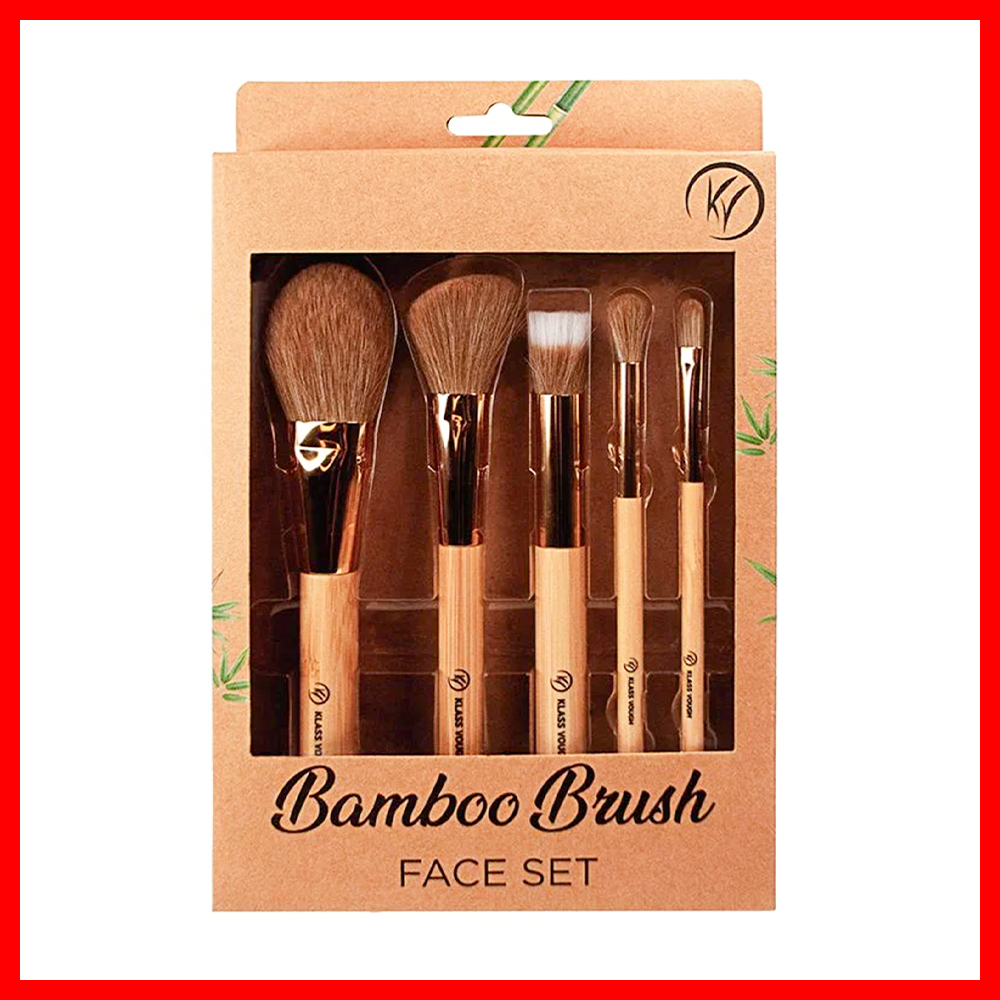 Klass Vough Bamboo Brush Pincéis Face Set (Conjuto de Pincéis para os Rosto)