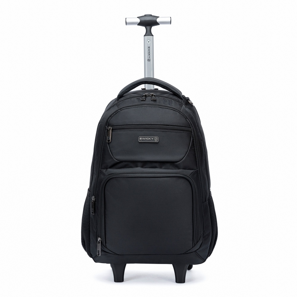 Mochila Executiva Grande Rodinha Reforçada Alças Costas Mao Swicky Faculdade Viagem Notebook