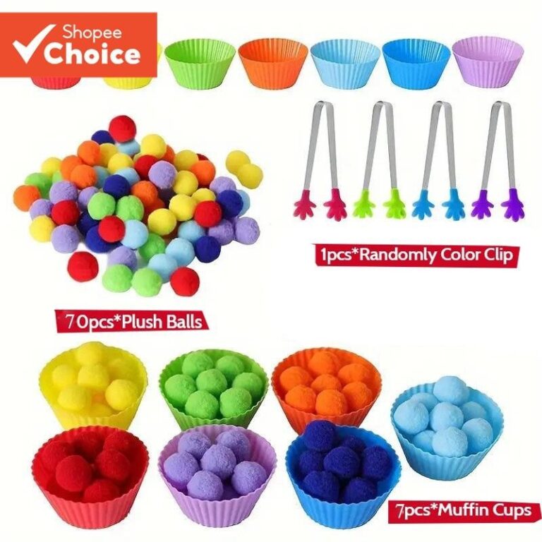 78pcs Crianças Montessori Color Matching Brinqued