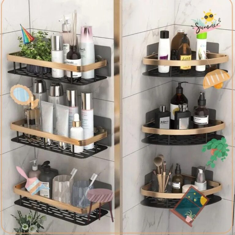 ouro Suporte De Shampoo Prateleiras De Banheiro Se