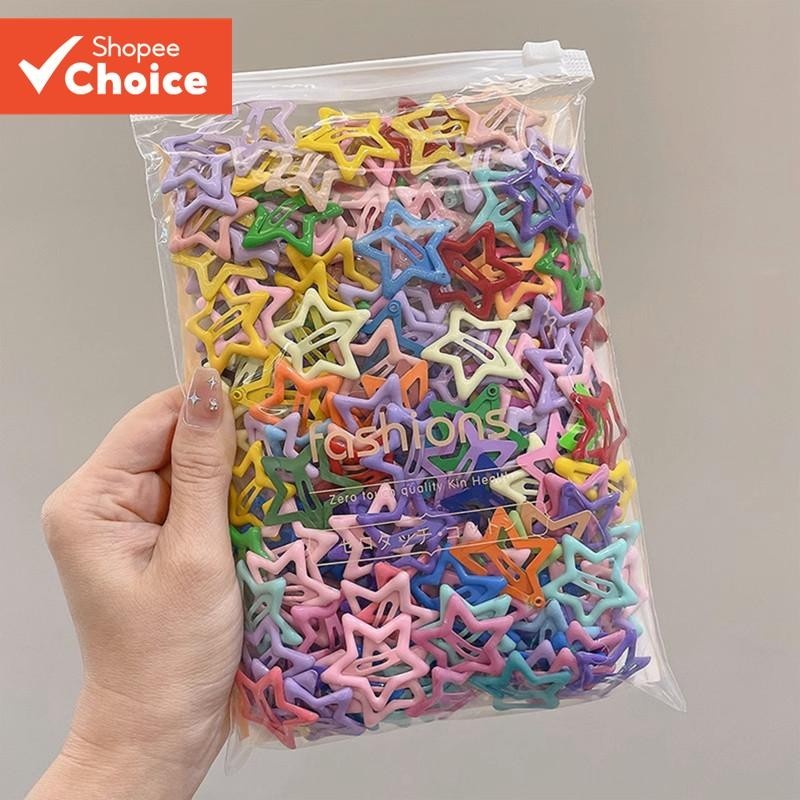 Grampos De Cabelo Com Estrela Colorida Para Meninas , Da Moda , Franja Lateral , Acessórios Infantil