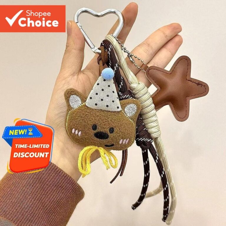 Bonito Urso De Pelúcia Saco Pingente Estrela Fita