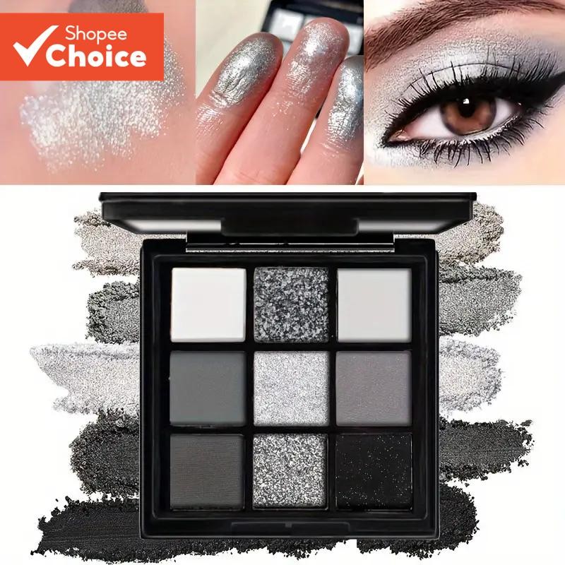 Paleta De Sombras De Nove Cores De Cisne Preto , Maquiagem Esfumaçada De Halloween , Punk Escuro , P