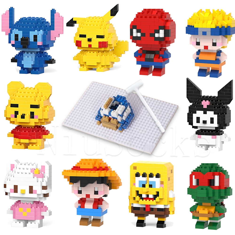Brinquedos educativos infantis cartoon pequenos blocos de construção presentes de aniversário para h