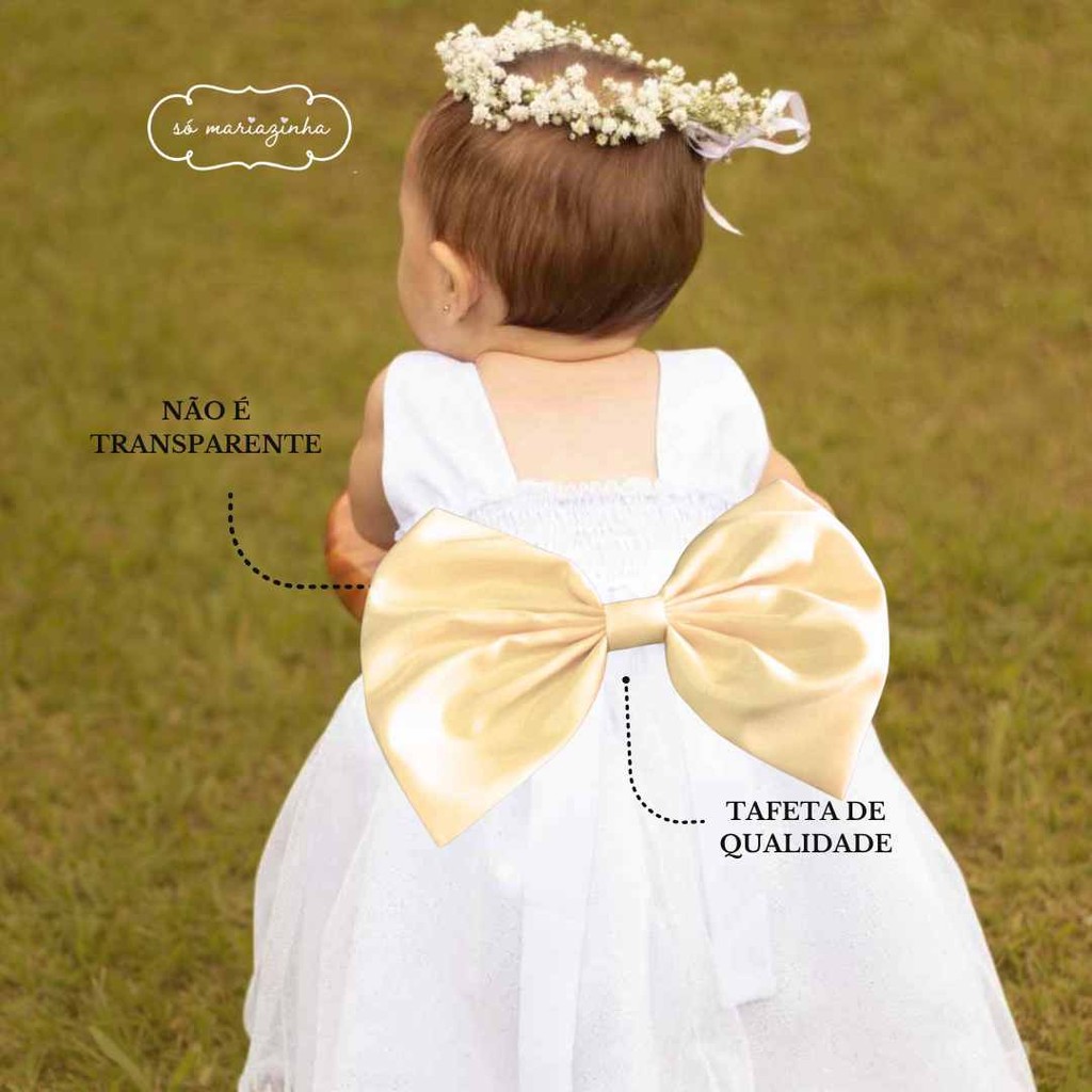 Laço Estruturado Traseiro acessorio para vestido  AMARELO CLARO REF4204