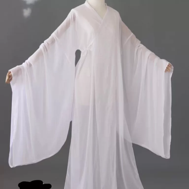 Ming feito Hanfu forro de manga grande taoísta Ro