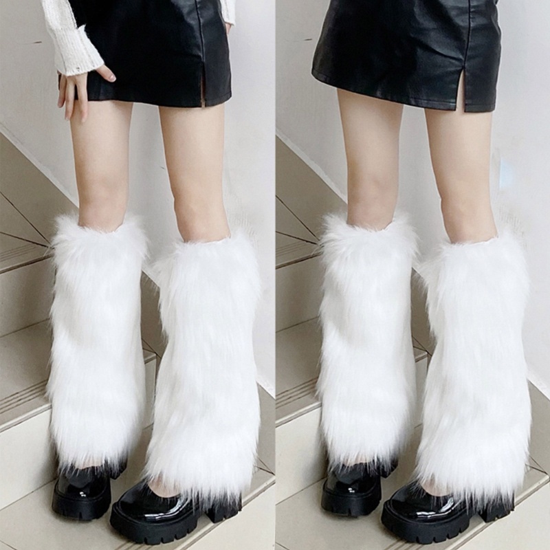 QUICKR Sapatos Punhos Perna Quente Inverno Gótico Fofo Meias Bezerro Para